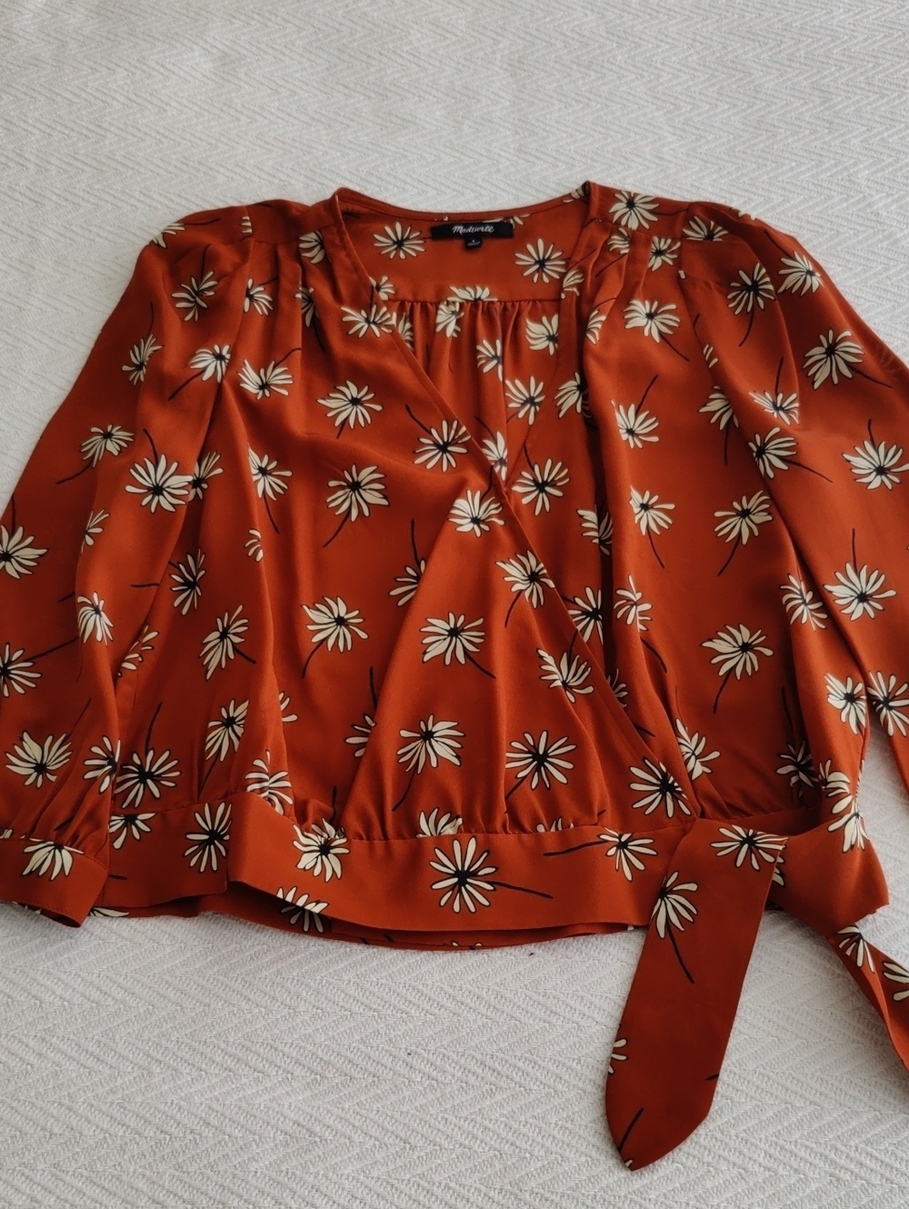 NWOT Madewell Silk Wrap Blouse Small